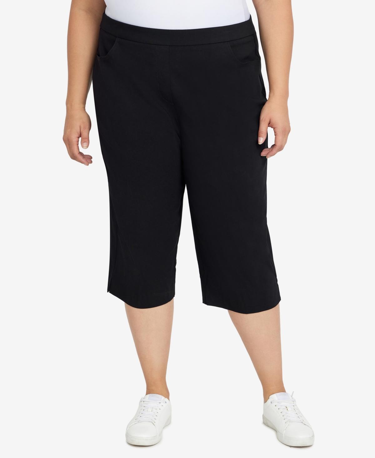 Alfred Dunner Plus Size Classic Allure Stretch Clamdigger Capri Pant Product Image