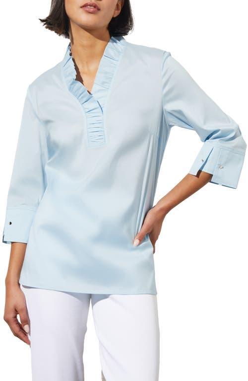 Ming Wang Ruffle Collar Shirt Product Image