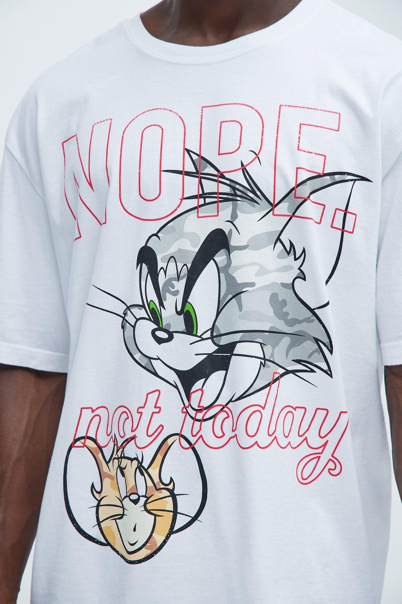 Tom And Jerry Nope Not Today Short Sleeve Tee - White Product Image