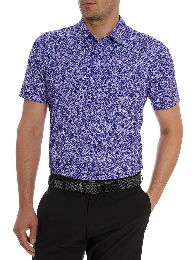 Mens Tyne Printed Stretch Polo Shirt Product Image