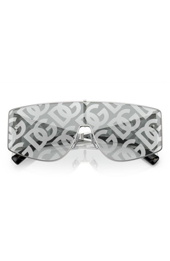 Men's Dg2305 Monogram Metal Shield Sunglasses In Silver Product Image