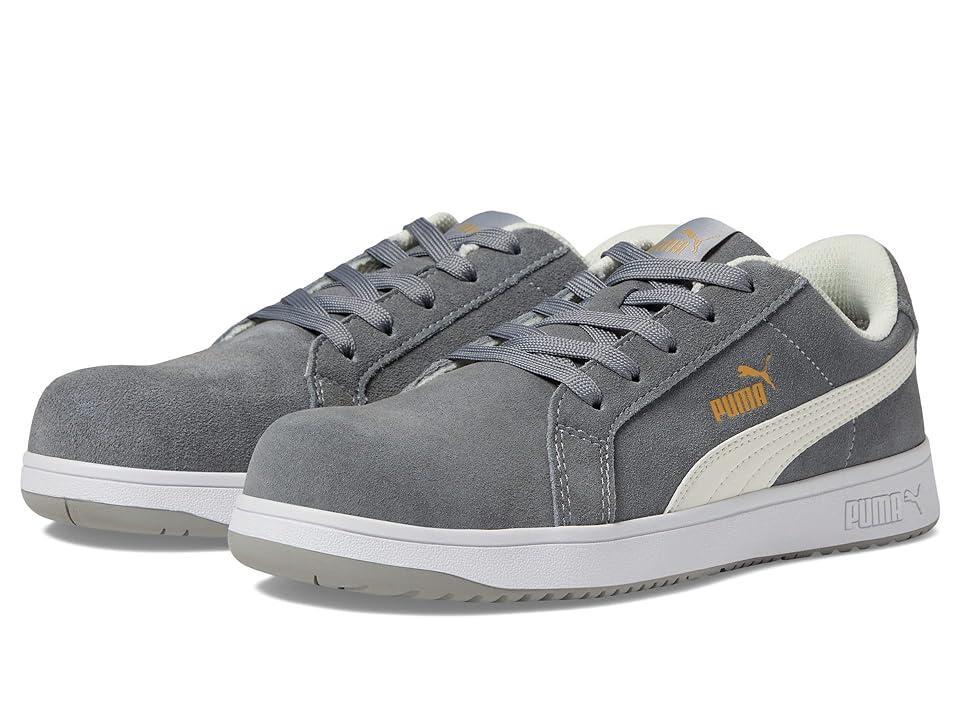 PUMA Safety Iconic Suede Low ASTM SD (Grey/White) Women's Shoes Product Image