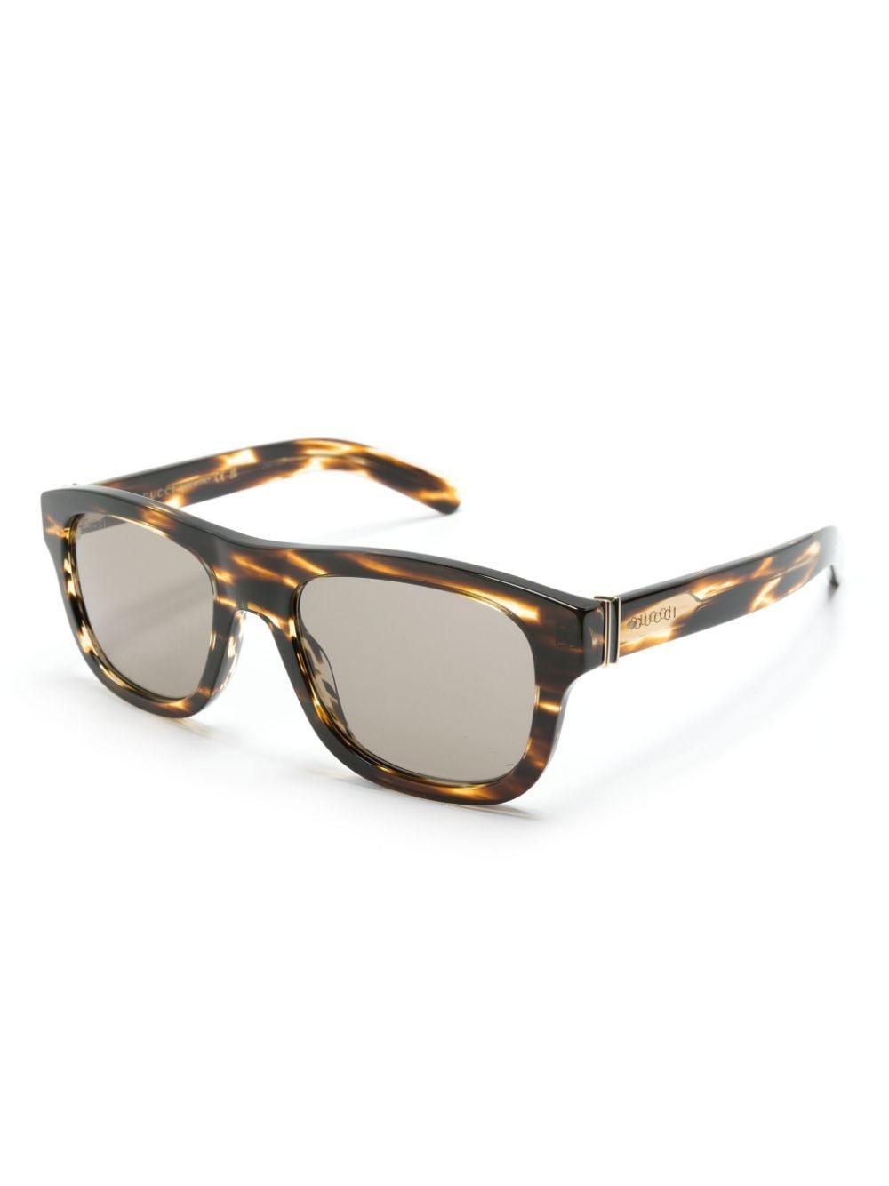 Square-frame Sunglasses In Brown Product Image