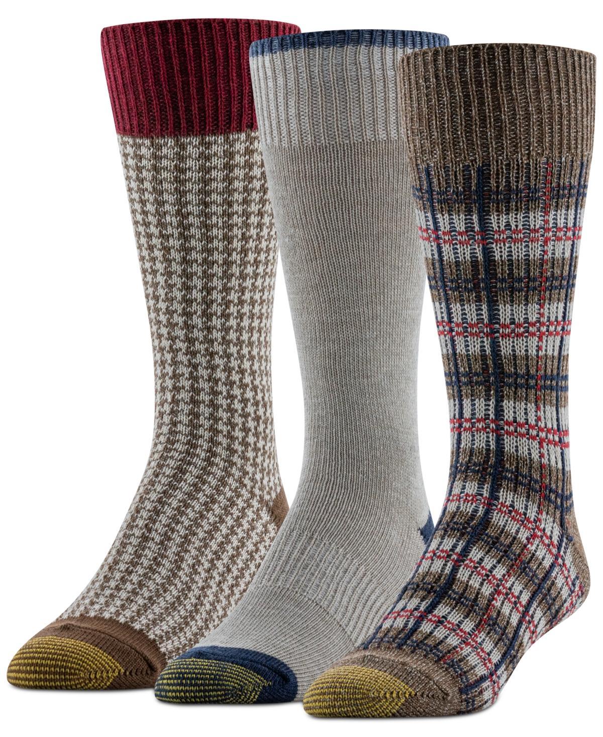 Mens GOLDTOE Gentleman Plaid Crew Socks, Mens Product Image