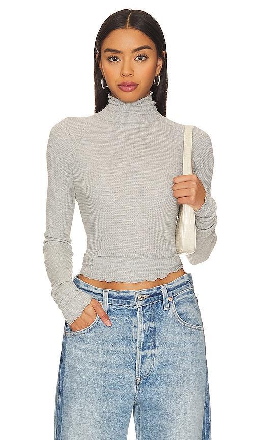 Free People x Intimately FP Make It Easy Thermal In Heather Grey Size L. Product Image