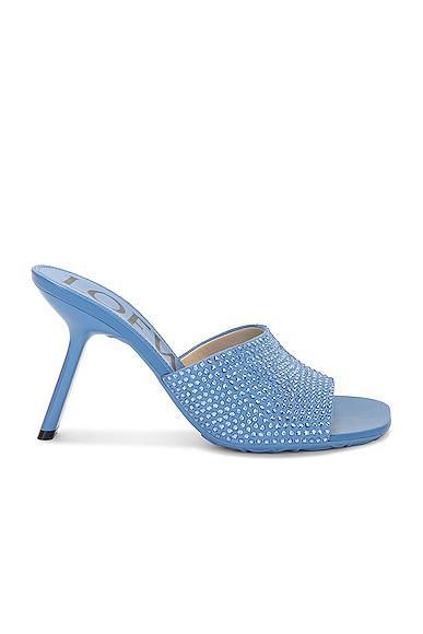 Loewe Petal Strassed 90 Mule in Blue Product Image