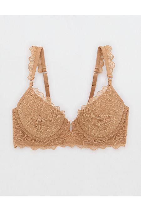 Show Off Summer Sparkle Lace Plunge Push Up Bra Women's Product Image