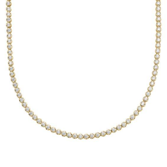 Men's 10 CT. T.w. Certified Lab-Created Diamond Tennis Necklace in 14K Gold (F/Si2) - 20" Product Image