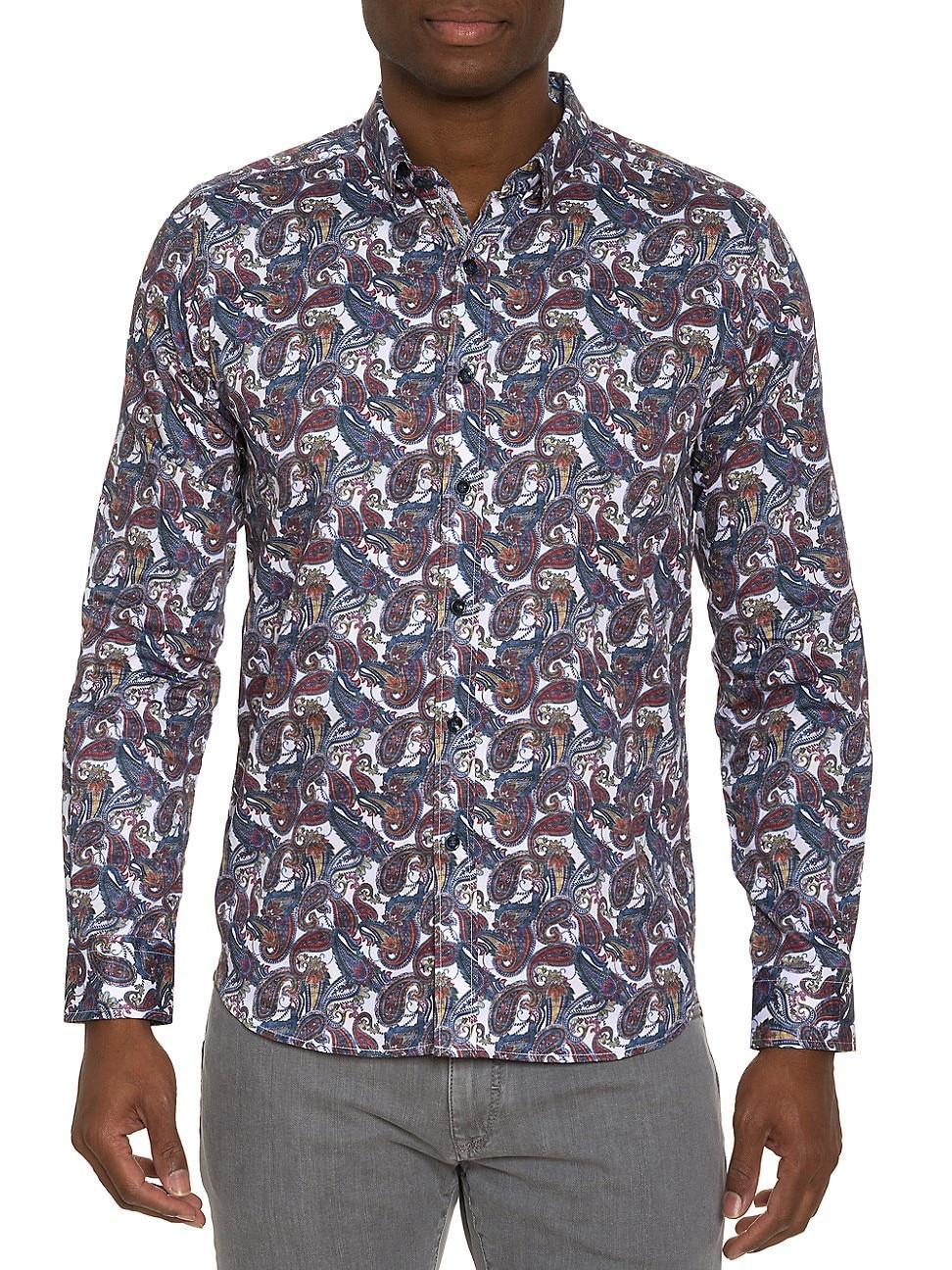 Mens Sabir Paisley Button-Down Shirt Product Image