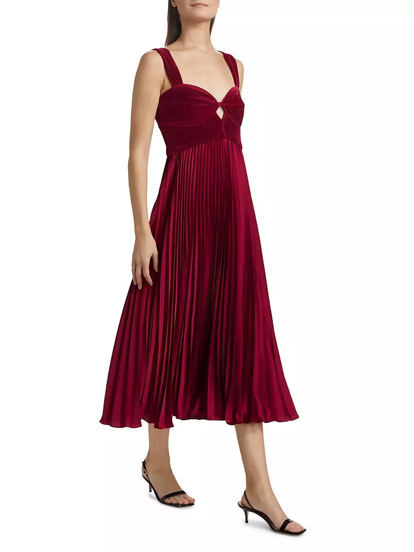 Giselle Pleated Midi-Dress Product Image