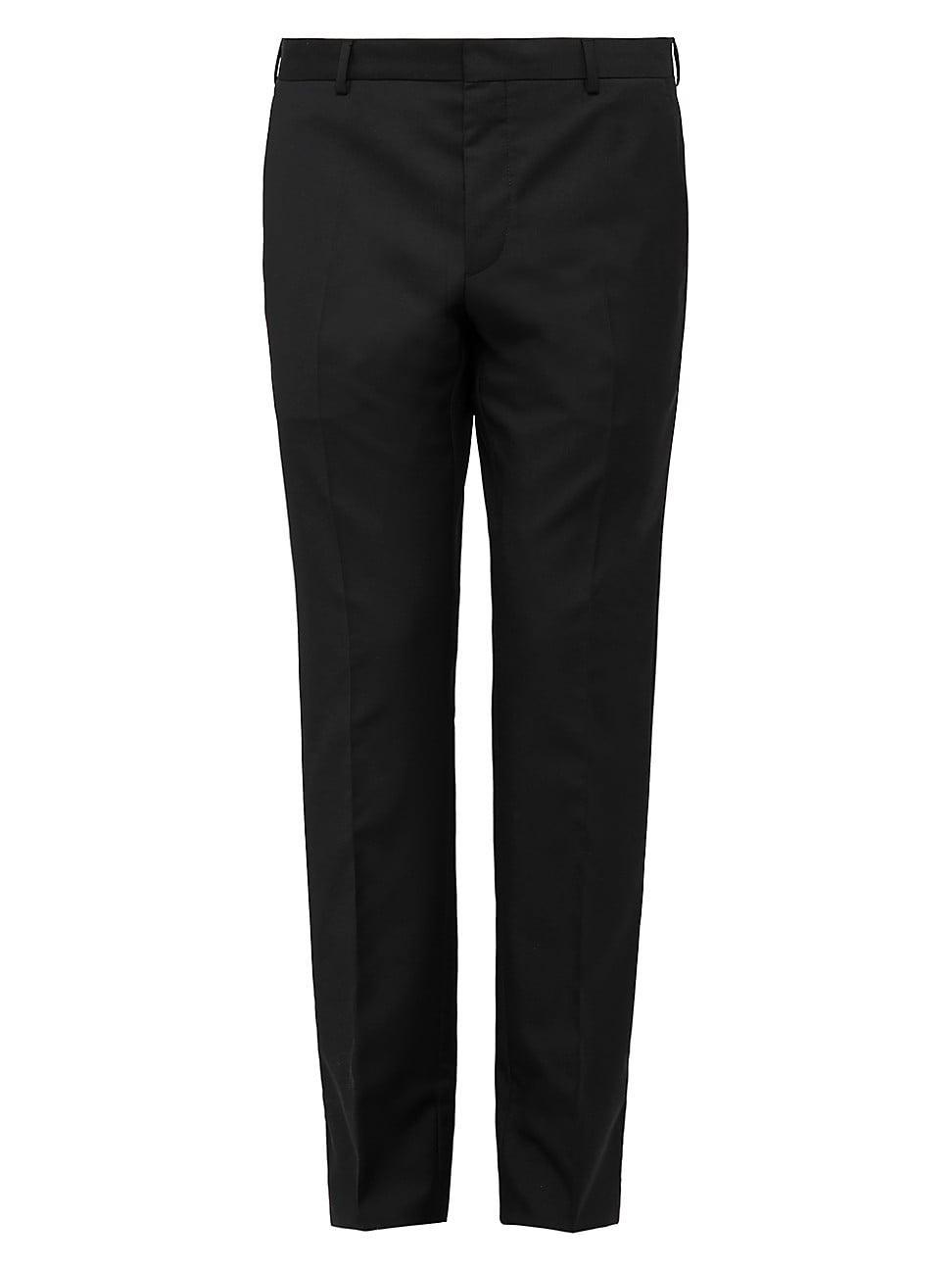 Mens Slim-Fit Wool Trousers Product Image