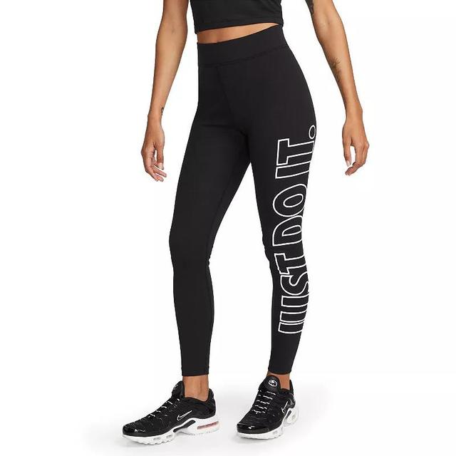 Womens Nike Sportswear Classics Graphic High-Waisted Leggings Product Image