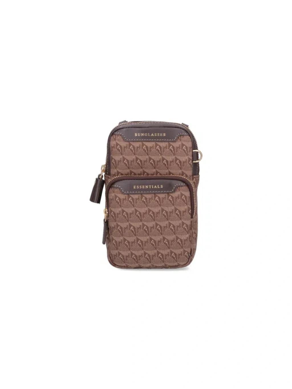 'logo Essentials' Shoulder Bag In Brown Product Image