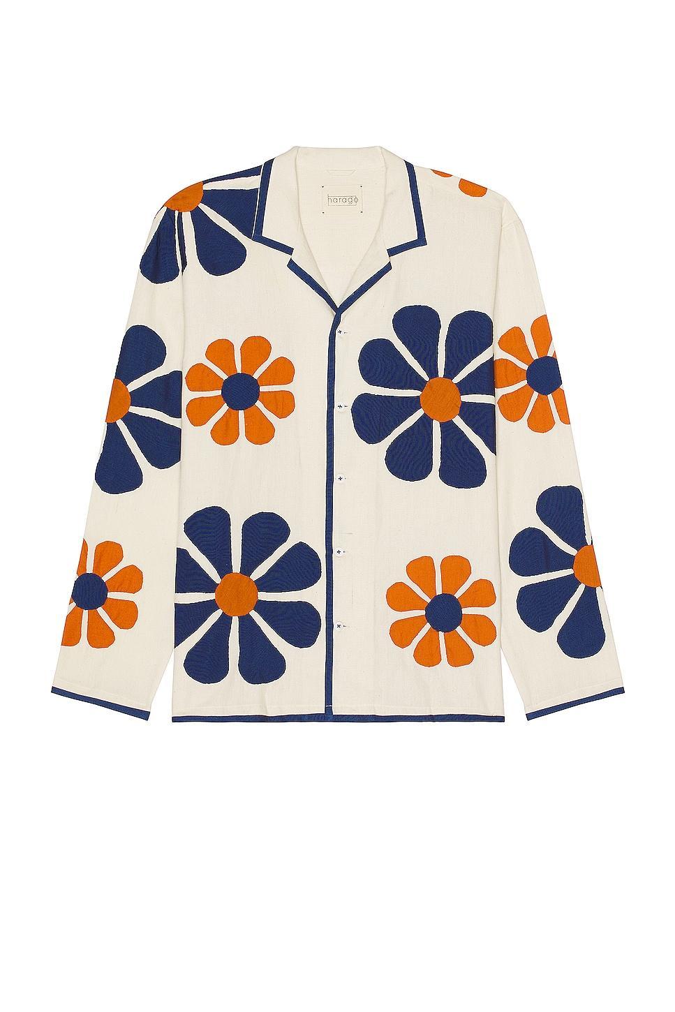 HARAGO Daisy Applique Full Sleeve Shirt Multi. (also in ). Product Image