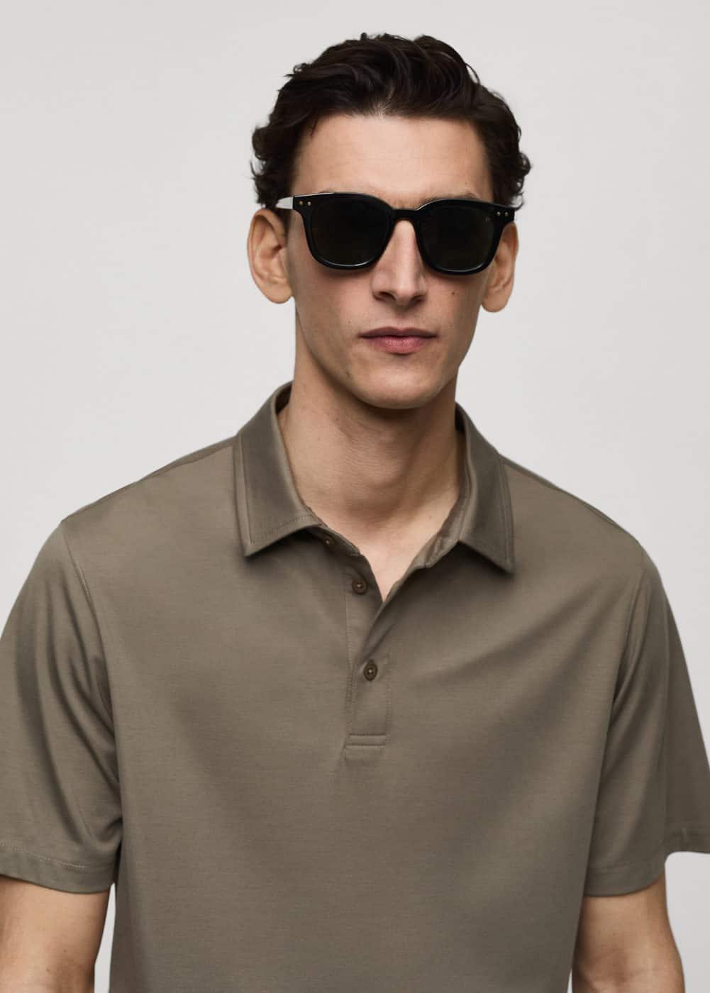 MANGO MAN - Slim-fit quick-drying polo shirt khakiMen Product Image