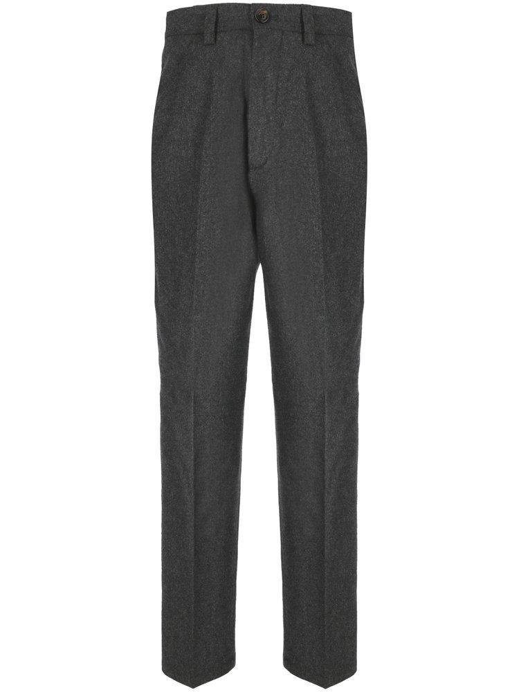 Pleated Tailored Trousers In Grey Product Image