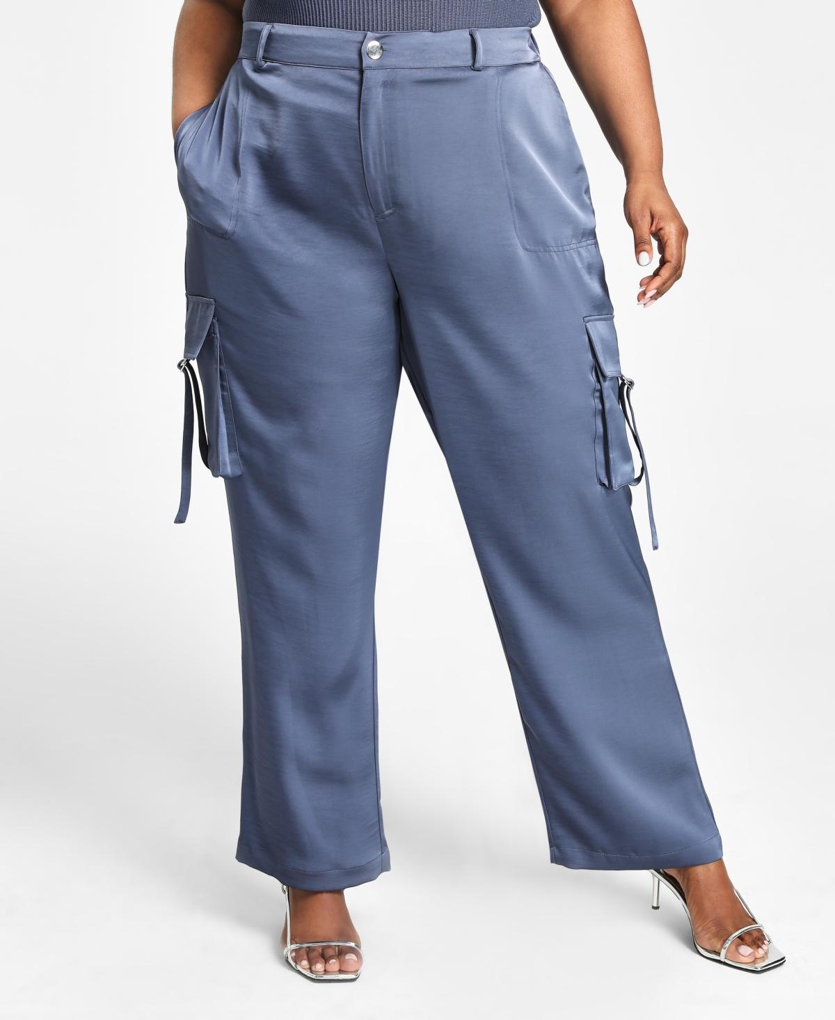 Nina Parker Trendy Plus Size Straight-Leg Cargo Pants Product Image