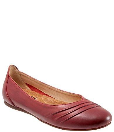 SoftWalk Safi Leather Ruched Flats Product Image
