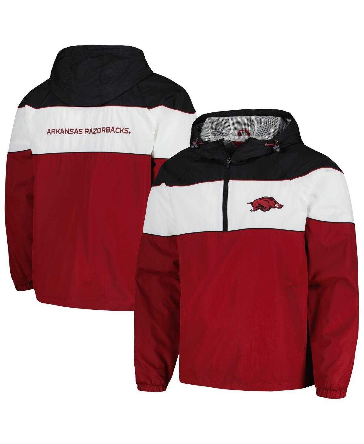 Mens G-III Sports by Carl Banks Cardinal Arkansas Razorbacks Center Line Half-Zip Raglan Hoodie Jacket Product Image