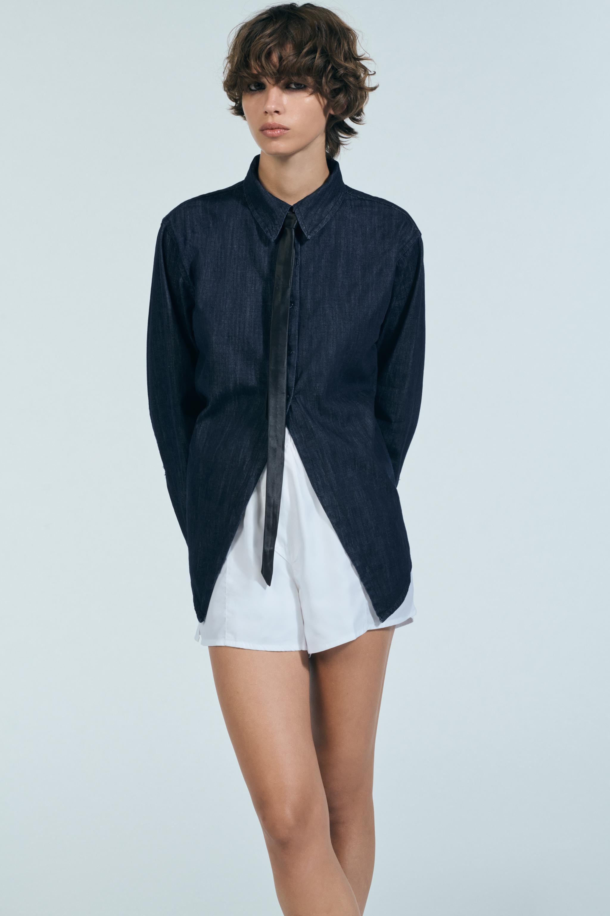 TRF DENIM OPEN SHIRT Product Image