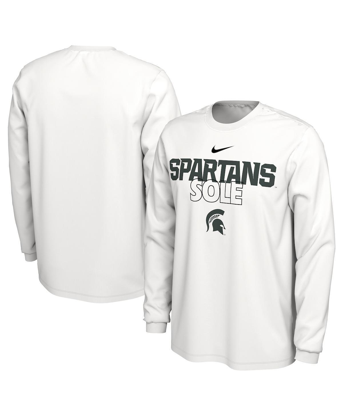 Nike Michigan State Spartans 2023 On Court Bench Long Sleeve T-Shirt, Mens Product Image