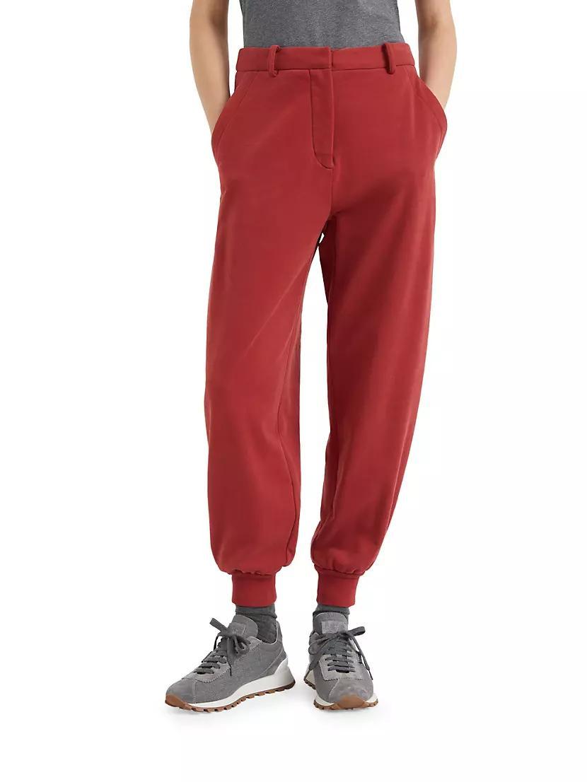 Cotton Smooth French Terry Trousers Product Image