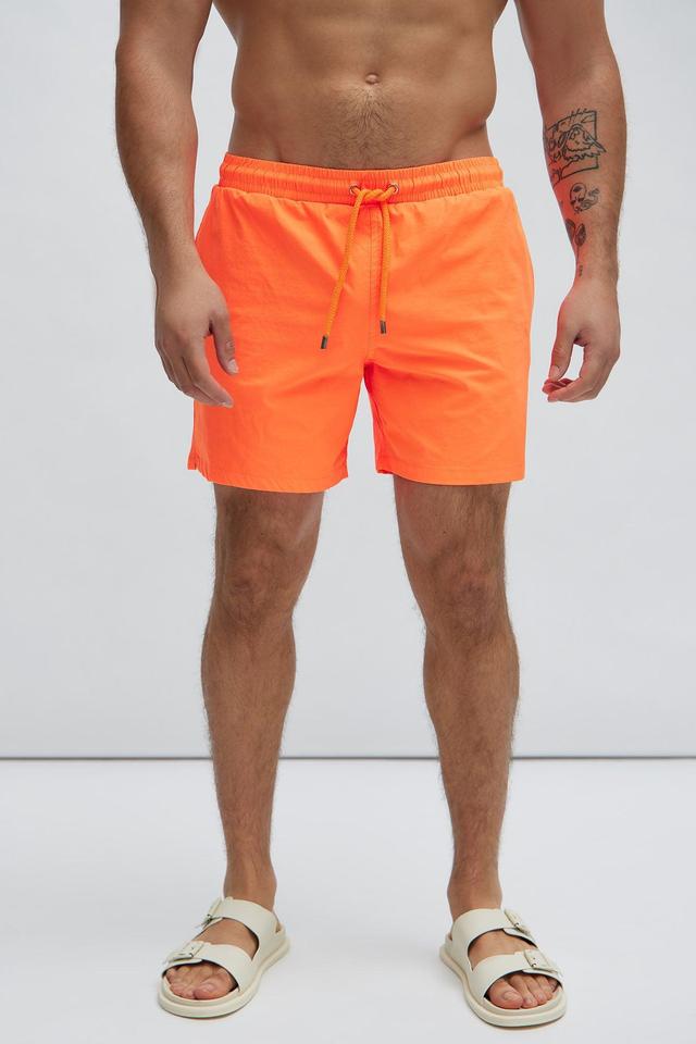 Montez Stretch Swim Trunk Mid - Orange Product Image