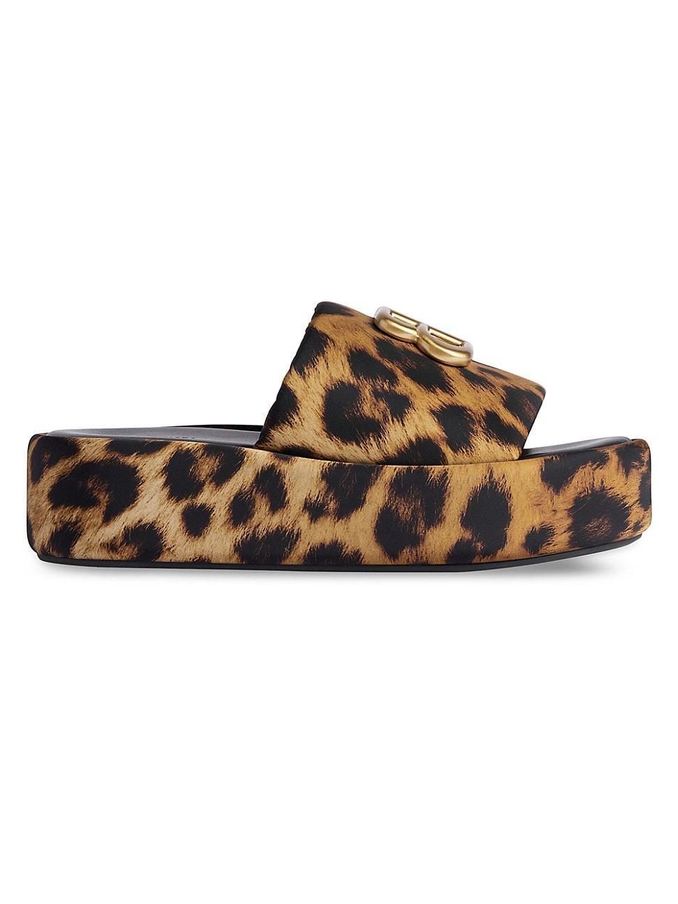 Womens Rise BB Leopard Print Sandals Product Image