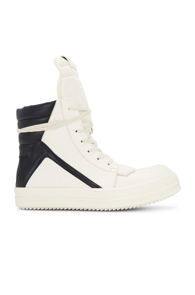 Rick Owens Geobasket Sneaker in White Product Image