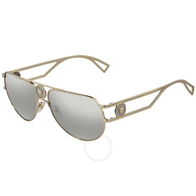 VERSACE Men's 60mm Pale Gold Sunglasses Ve2225-12526g-60 Product Image