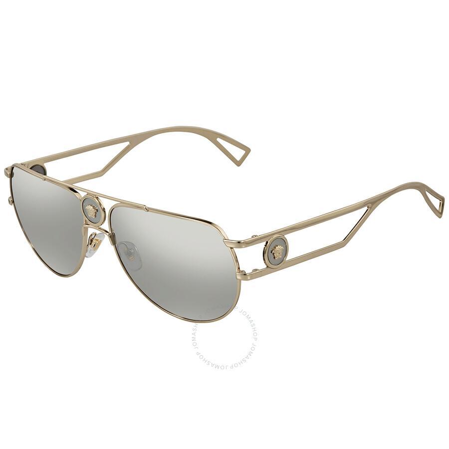 VERSACE Men's 60mm Pale Gold Sunglasses Ve2225-12526g-60 Product Image