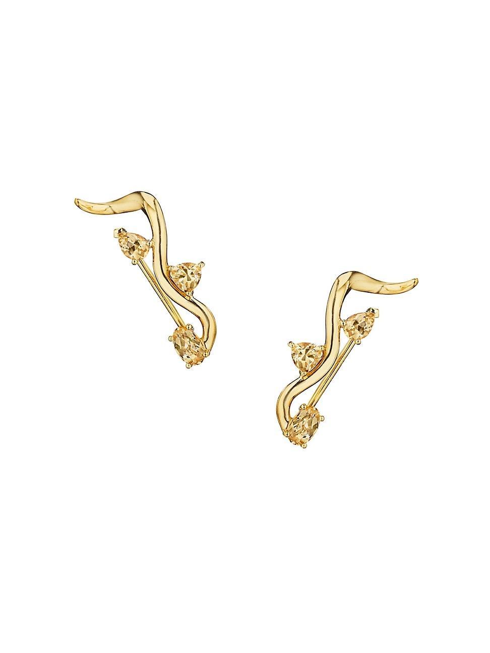 Womens Mirage 18K Yellow Gold & Yellow Sapphire Earrings Product Image