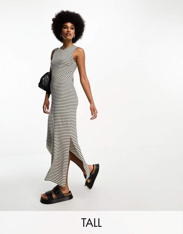 Vero Moda Aware Tall sleeveless maxi dress in mono stripe Product Image