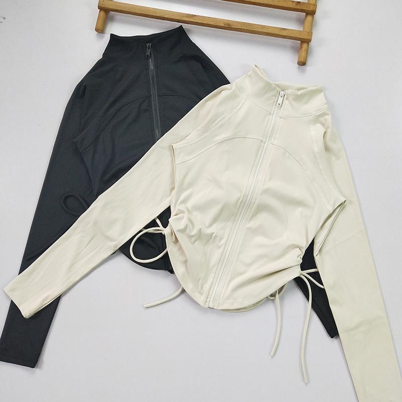 Stand Collar Drawstring Hem Sport Jacket Product Image