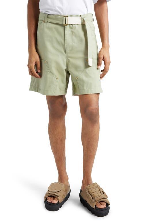 Sacai Carhartt WIP Belted Cotton Canvas Shorts Product Image