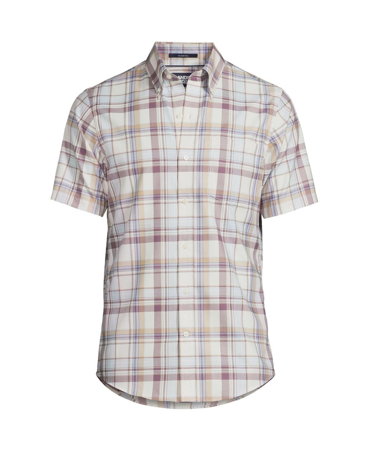 Lands End Mens Short Sleeve Traditional Fit No Iron Sportshirt Product Image