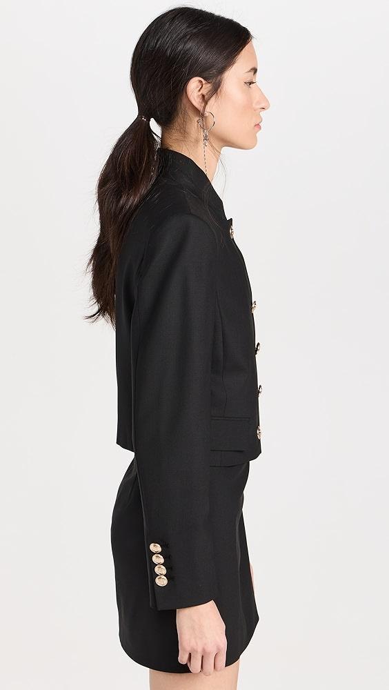 Juun. J Wool Blended Standup Collar Cropped Jacket | Shopbop Product Image