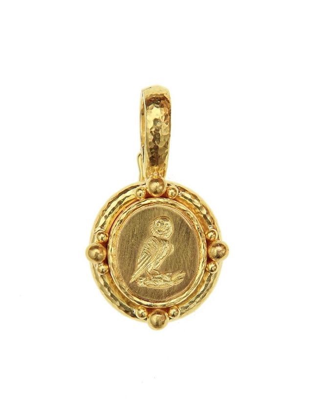 Womens Owl 19K Yellow Gold Pendant Product Image