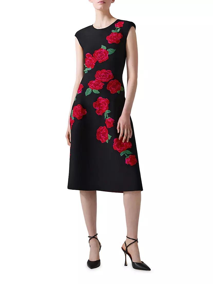 Floral Jacquard Midi-Dress Product Image