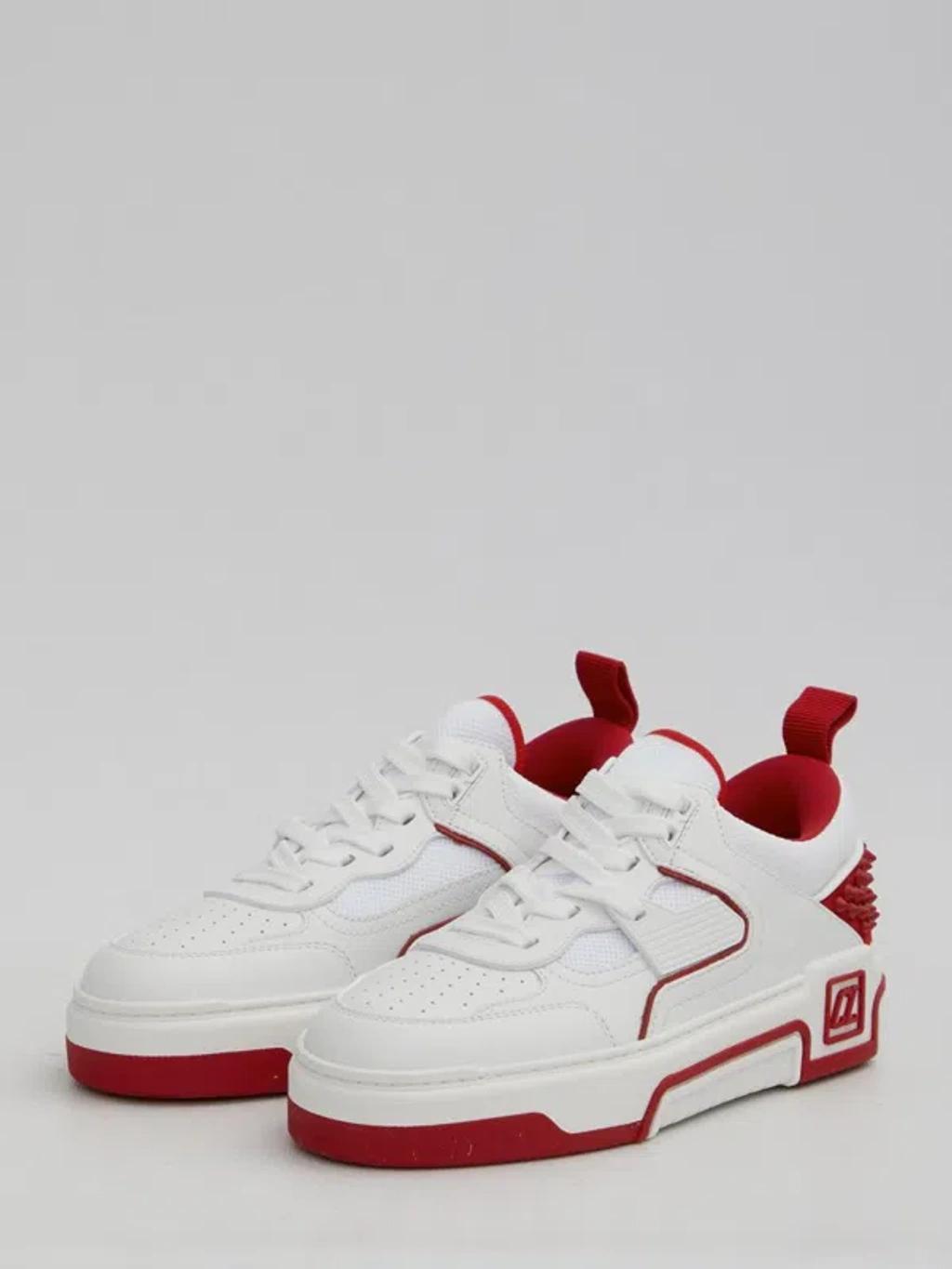 Astroloubi Panelled Leather Sneakers In White Product Image