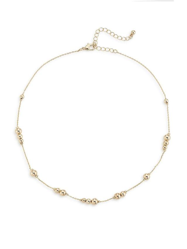 Womens Betsy 14K-Gold-Filled Beaded Station Necklace Product Image