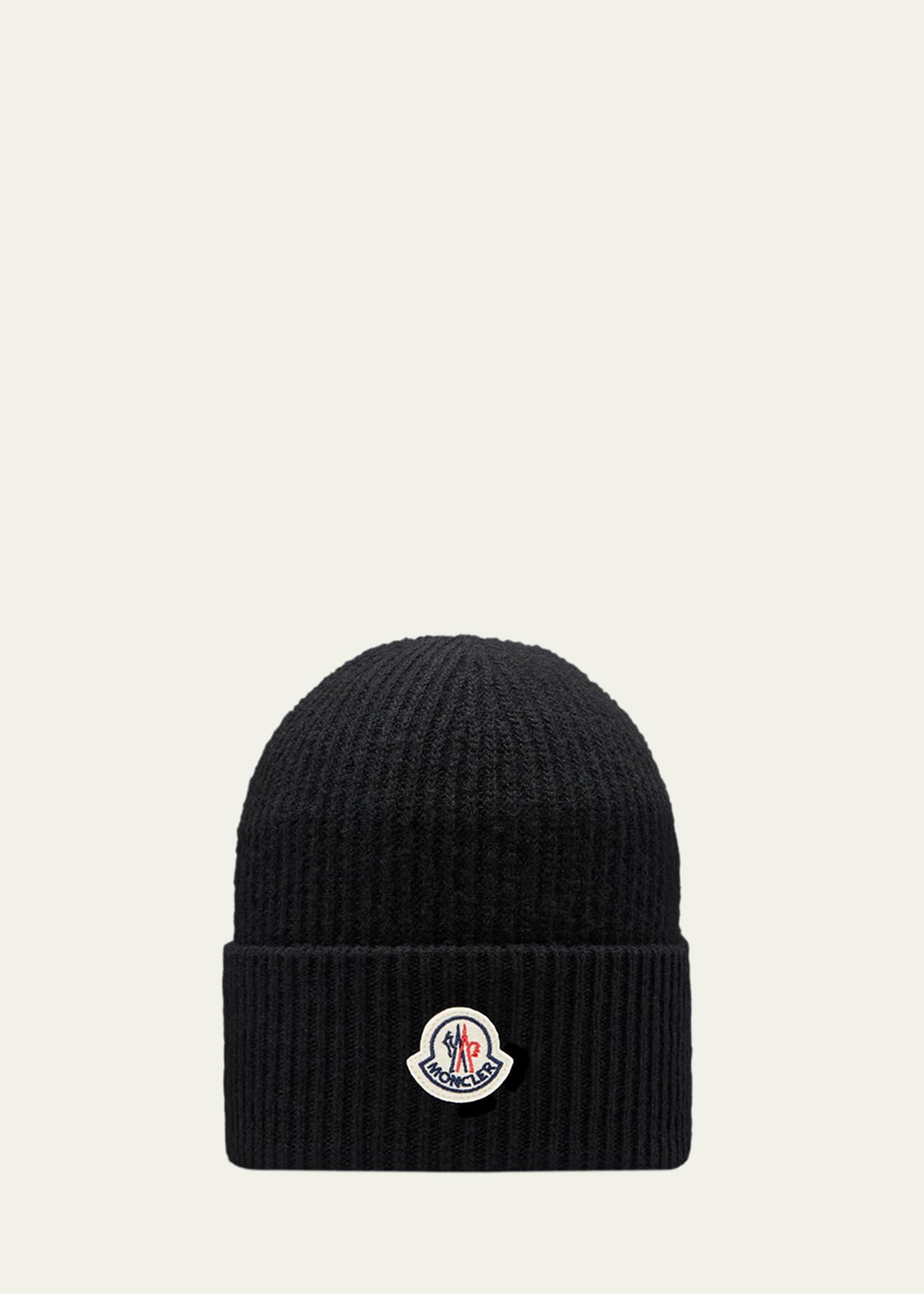 Mens Ribbed Wool-Cashmere Beanie Product Image