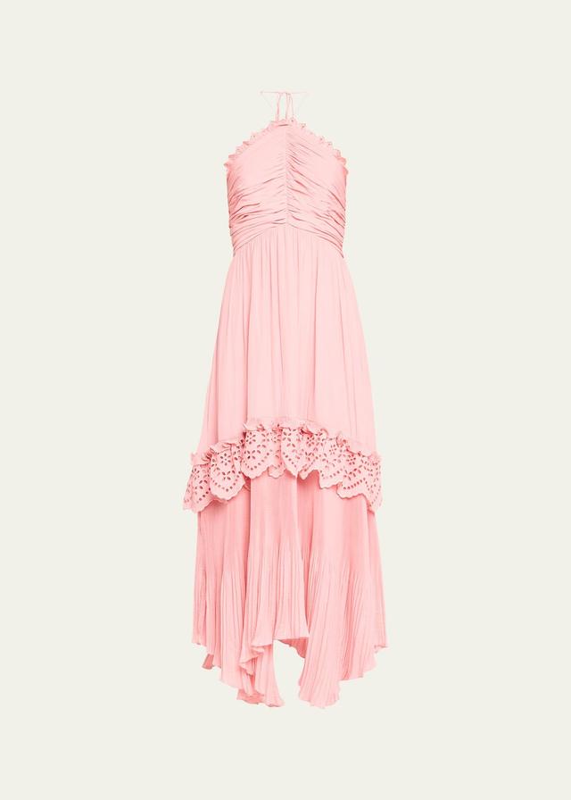 Dulce Tiered Halter Maxi Dress Product Image