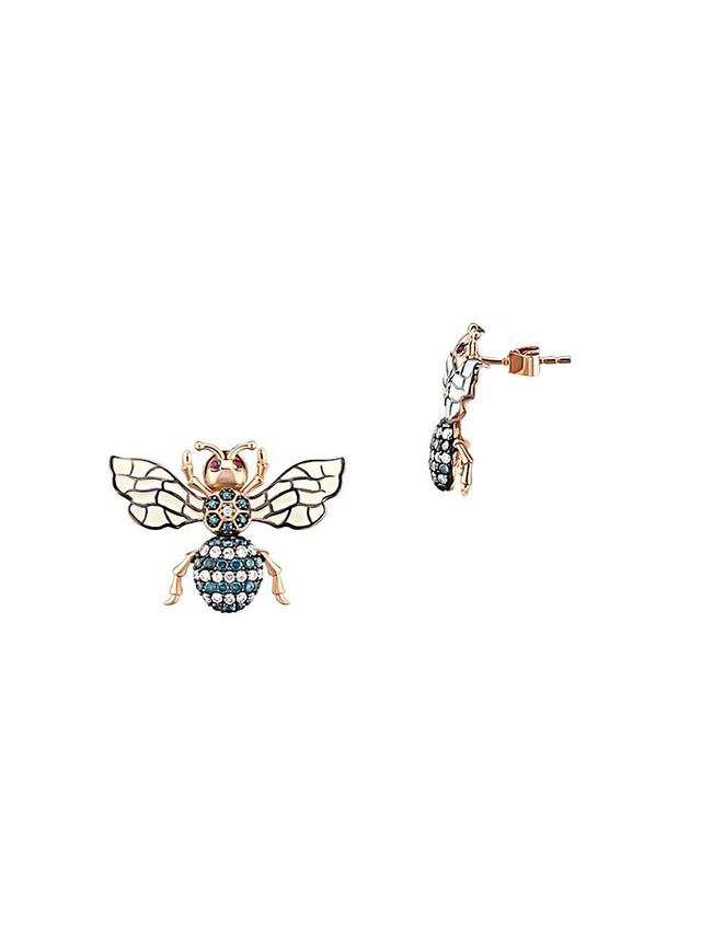 Womens Honey 14K Rose Gold & 0.42 TCW Diamond Earrings Product Image