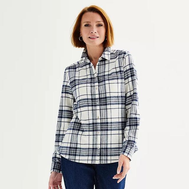 Womens Croft & Barrow The Extra Soft Plaid Flannel Shirt Product Image