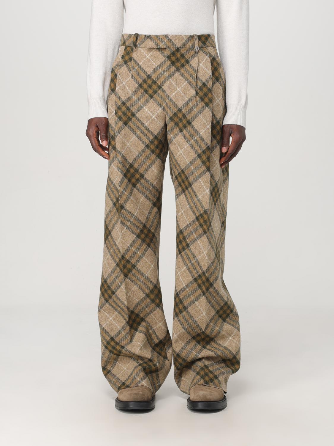 BURBERRY Pants  Men Color Green In Grün Product Image