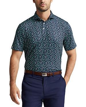 Mens Printed Lightweight Airflow Polo Shirt Product Image