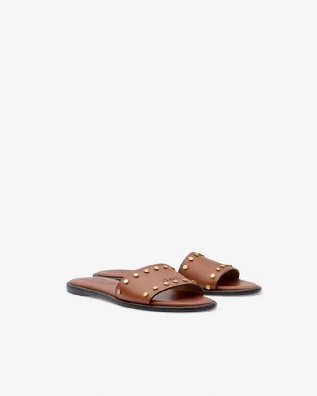 ISABEL MARANT Women's Vikee Sandals In Cognac Product Image