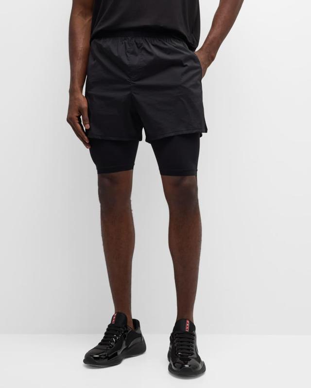 Mens Layered Running Shorts Product Image