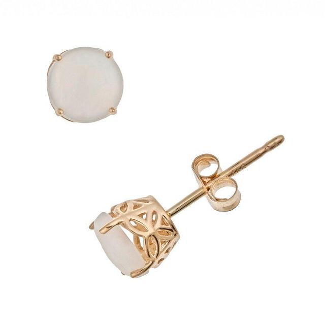 Celebration Gems 14k Gold Opal Stud Earrings, Womens, White Product Image